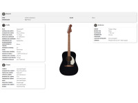 Fender California Standard Redondo Spruce Top Black Fender California Standard Redondo Spruce Top Black